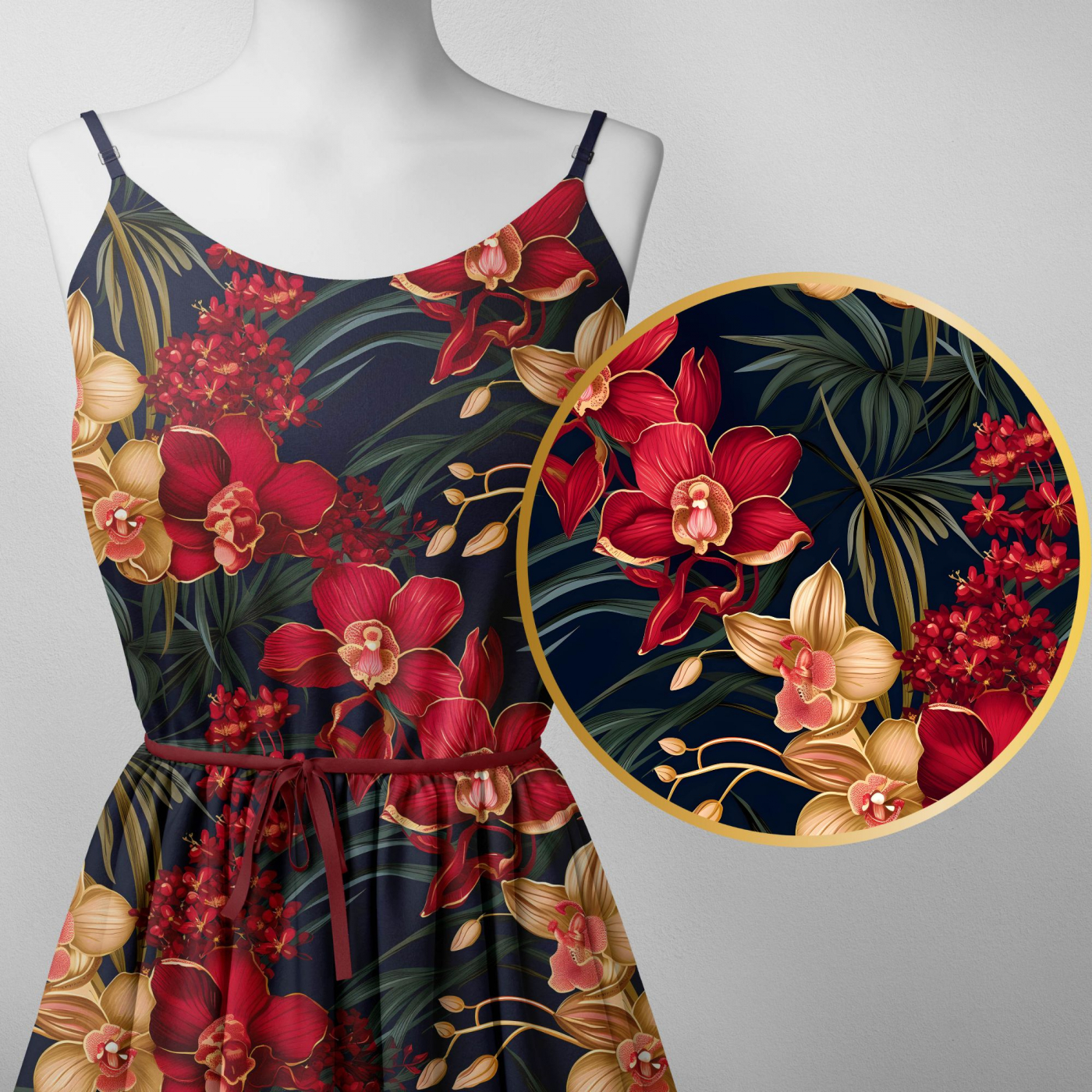 Reststück 140 cm, Bio Viskosejersey mit Überbreite (Stoffbreite ca. 170 cm): Eigenproduktion Orchid love - von Graustufen-Stoffe